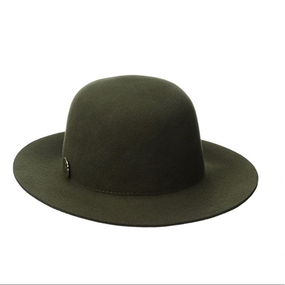 Unisex Brixton Cason Wool Fedora in Dark Green - Picture 8 of 10